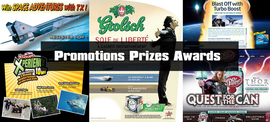 Sweepstakes, Promotions, Contests and Prizes Custom Designed by
