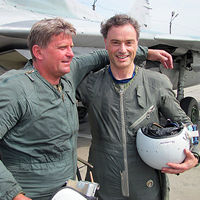 Quentin flew a MiG-29 to the edge of space with Sokol Test Pilot Andrey Pechionkin.