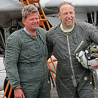 Alan from the UK flew a MiG-29 to the edge of space to Sokol Test Pilot Andrey Pechionkin. The two wore partial pressure suits for their climb to high altitude.