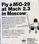 First Ad for MiG Flights in Russia