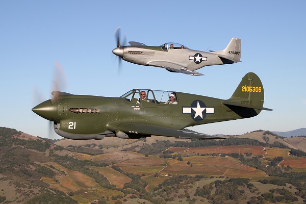 Fly a P-40 or P-51 Warbird over California Wine Country
