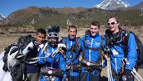 James becomes youngest to skydive Everest.