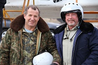 Scott and
Russian Test Pilot Yuri Polyakov
