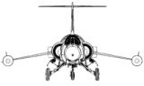 F-104 Starfighter diagram, front view