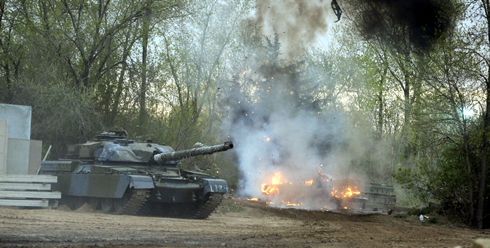 Incredible Adventures brings video games to life with simulated tank battles and explosions.