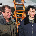 Arnupab flew a fighter jet with Sokol Test Pilot Yuri Polyakov. He won his adventure in a promotion sponsored by Intel.