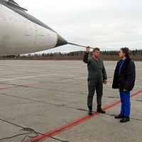 Harijs from Luxembourg joined Russian Sokol Pilot Andrey Pechionkin on his pre-flight check of the MiG-29.