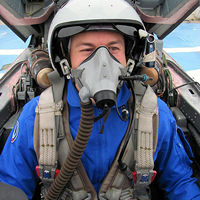 A partial pressure suit is required under the flight suit for the trip to the edge of space in a MiG-29. The MiG flies its highest in colder months.