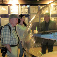 After his flight, Ray joined Sokol's translator and guide Irina in the Sokol Air Museum for a private tour.