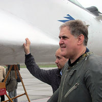 Kent joined his pilot and Oleg, the director of airbase flight operations, for the pre-flight inspection of the MiG-29.