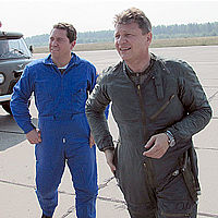 Zac broke the sound barrier in a MiG-29 over Russia with Sokol Pilot Sergey Kara.