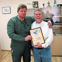 Preston flew a MiG-29 to the edge of space with Sokol Test Pilot Andrey Pechionkin.   MiG flyers receive a framed certificate from the air base, providing confirmation and details of their flight. 