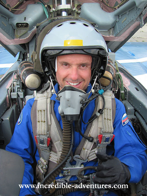 Preparing to fly a MiG in the cockpit of a MiG-29