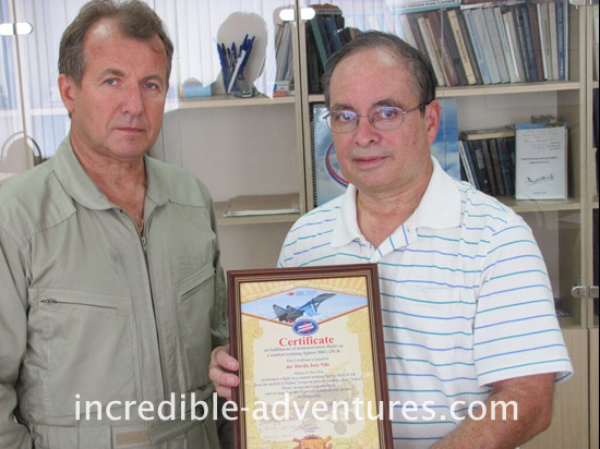 Nillo flew a MiG-29 in Russia with Incredible Adventures and pilot Yuri Polyakov.
