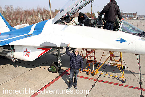Paul flew a MiG-29 at SOKOL Airbase, Russia with Incredible Adventures.