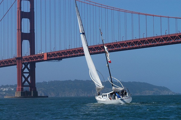 Shark Boat & Golden Gate Bridge