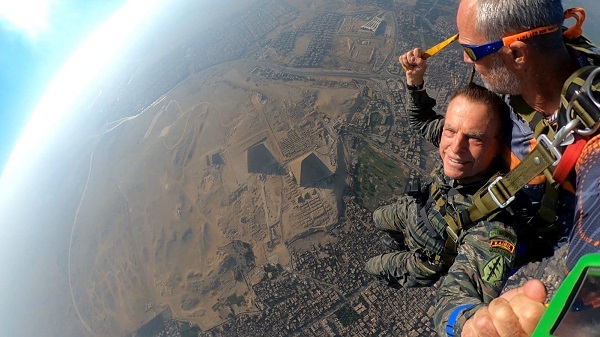 Skydive over the Great Pyramids of Giza in Egypt