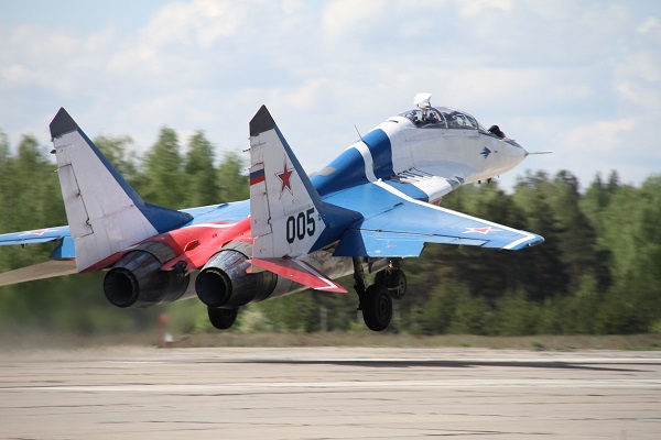 MiG-29 Jet fighter taking off