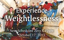 Join 
Incredible Adventures for a Zero Gravity Flight in Russia