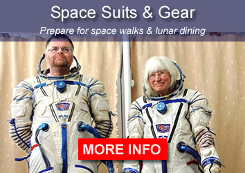 Space Suits & Gear; prepare for space walks and lunar dining