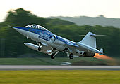 Supersonic F-104 on take-off